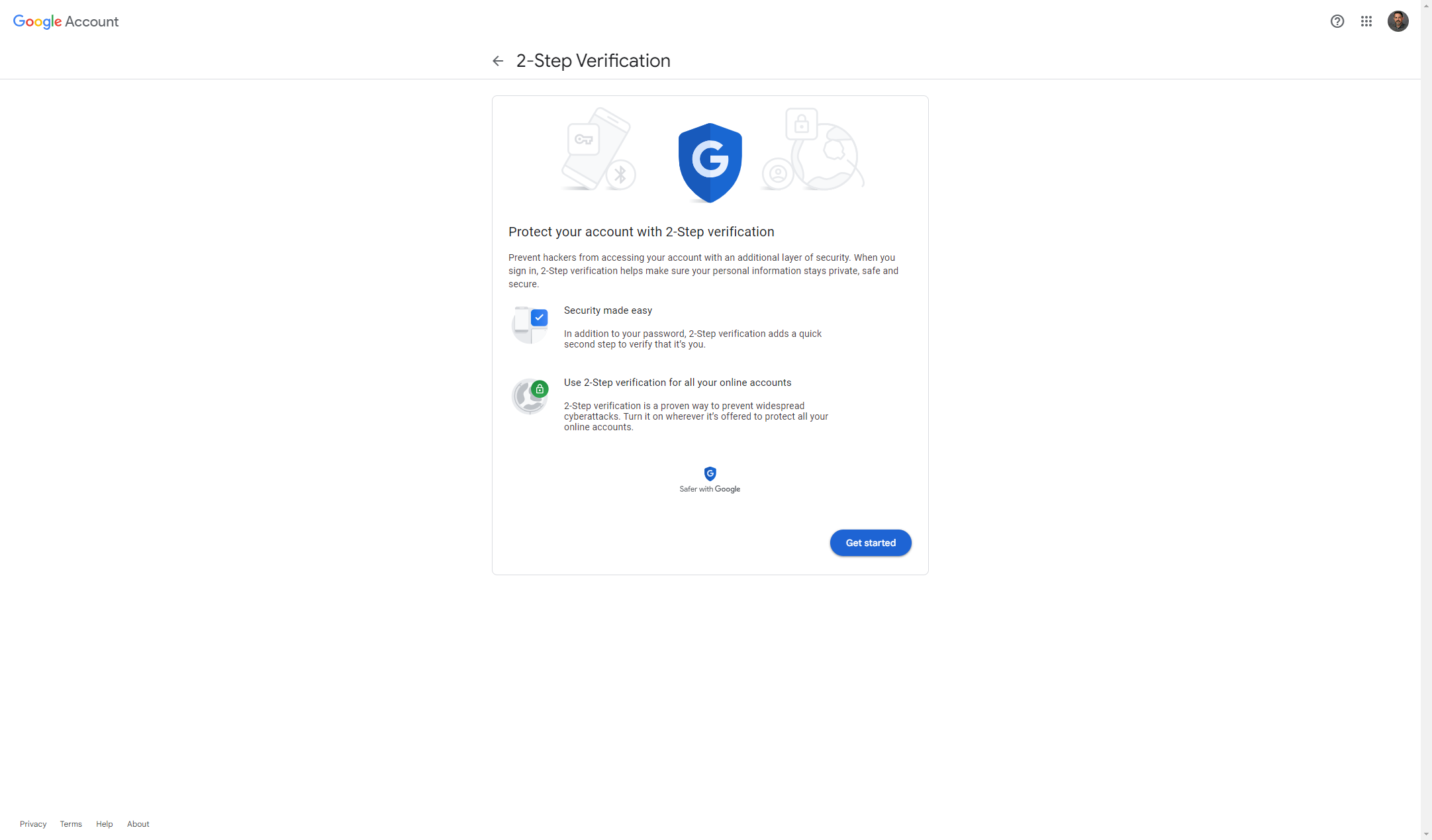 Click on Get started