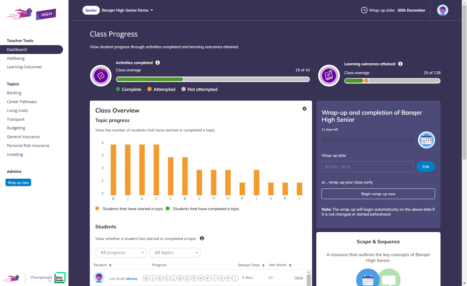 Navigate to your Dashboard view.