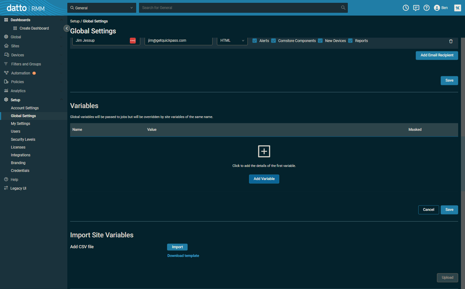 Deploy Quickpass Agent Using Datto RMM – CyberQP