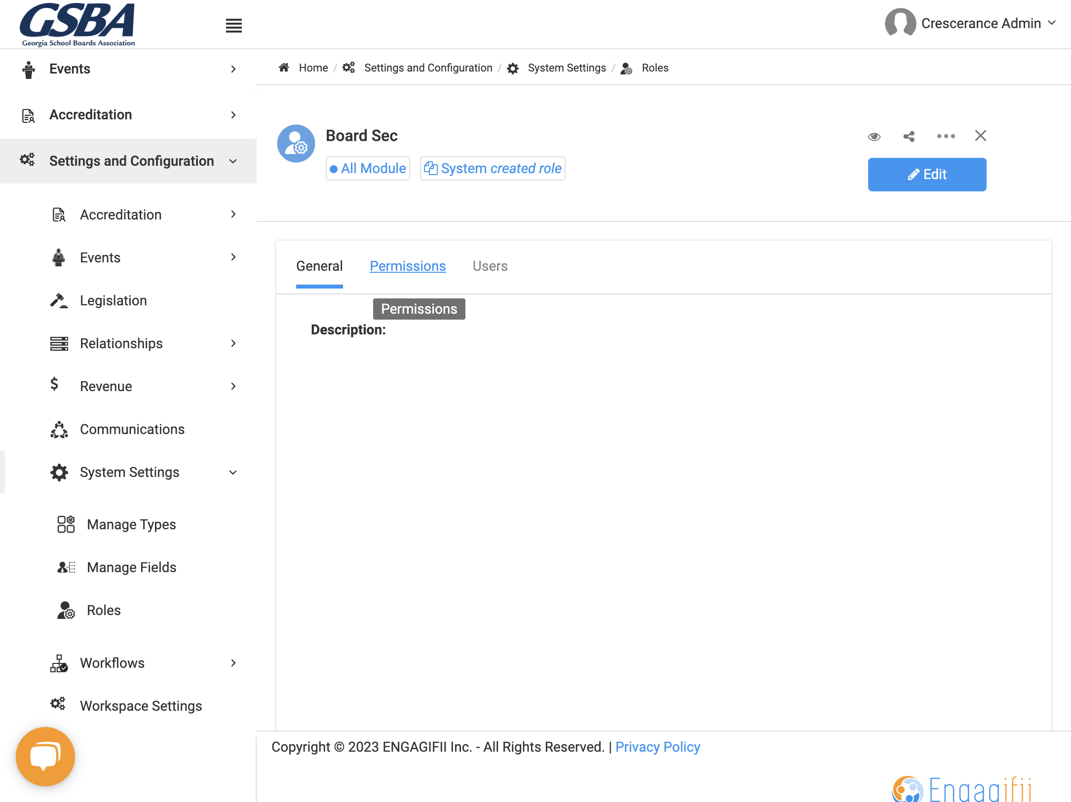 Click on Permissions