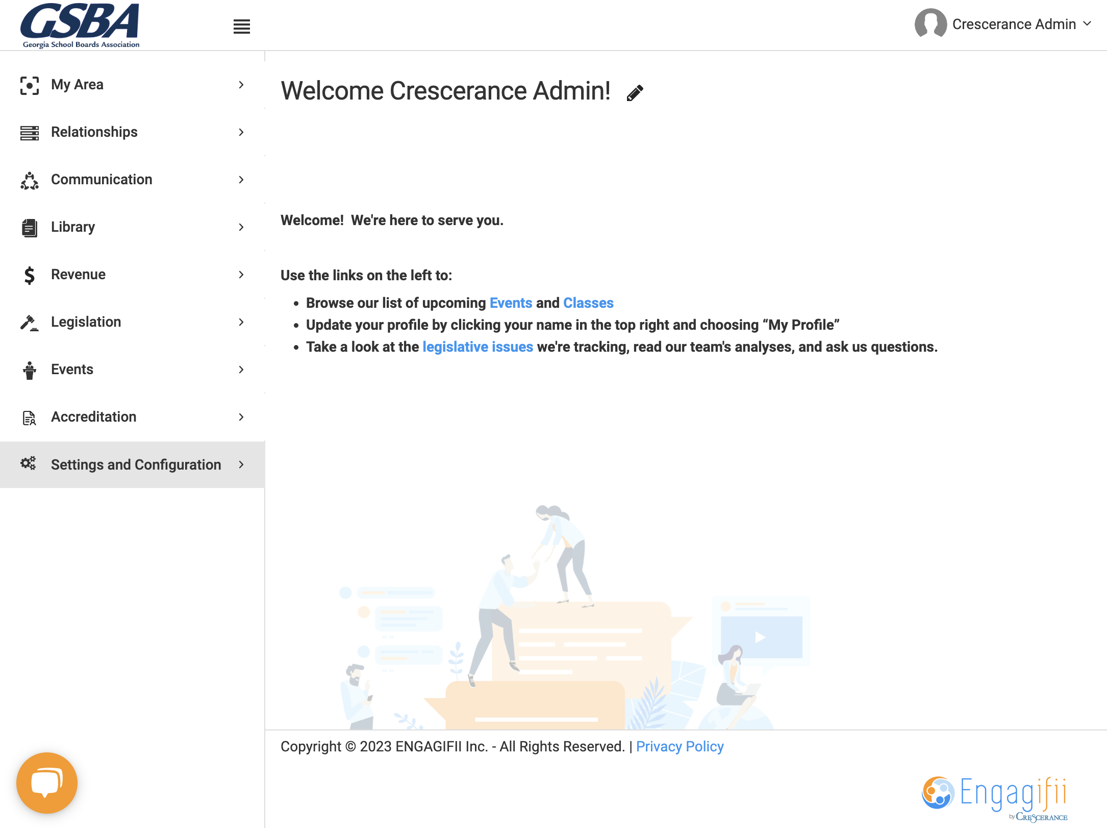 Click on Settings and Configuration