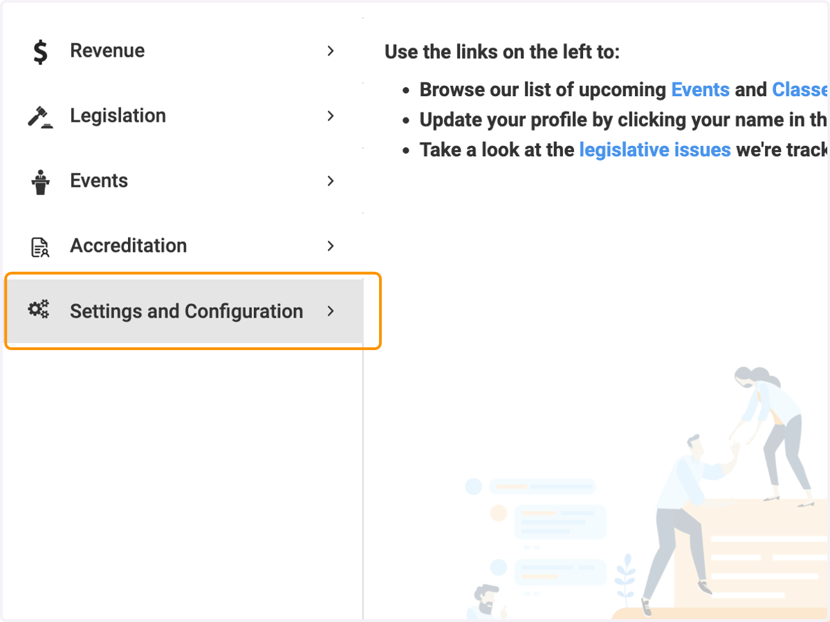 Click on Settings and Configuration