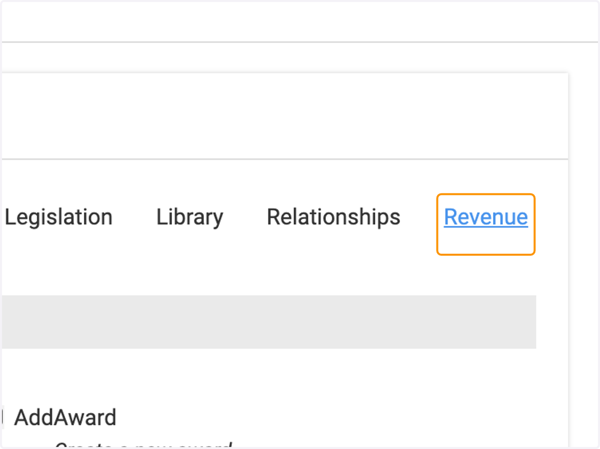 Scroll to the right and click on Revenue