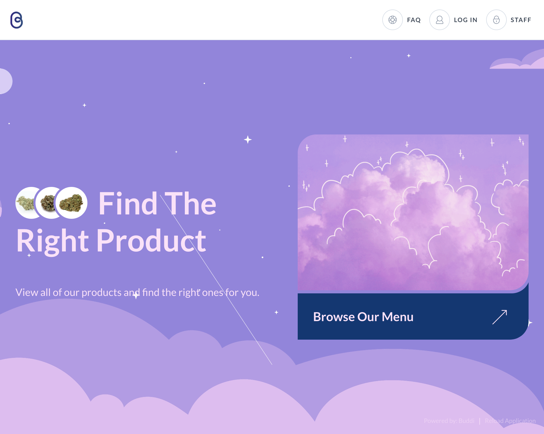 You're now on the main screen. Click on Browse Our Menu