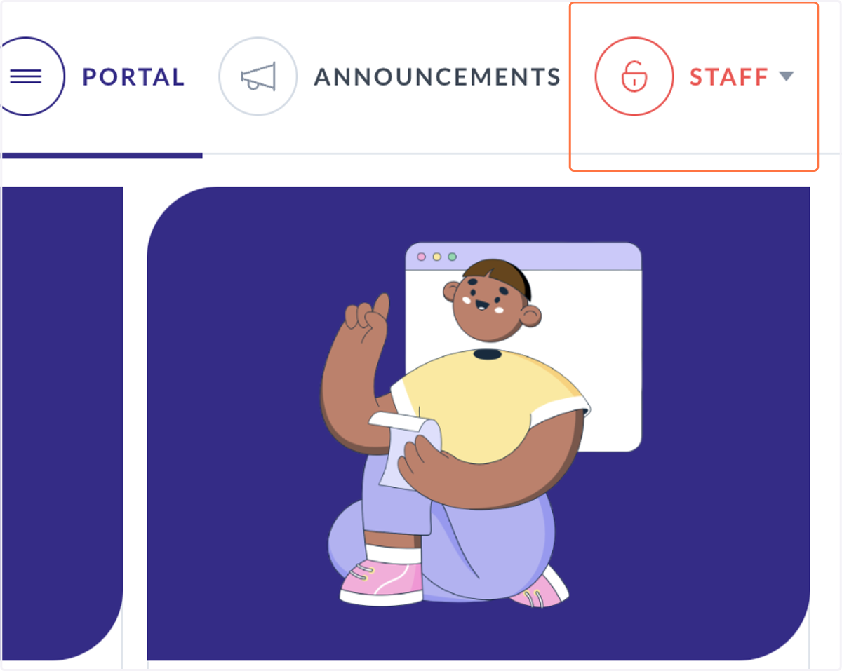 Click on STAFF