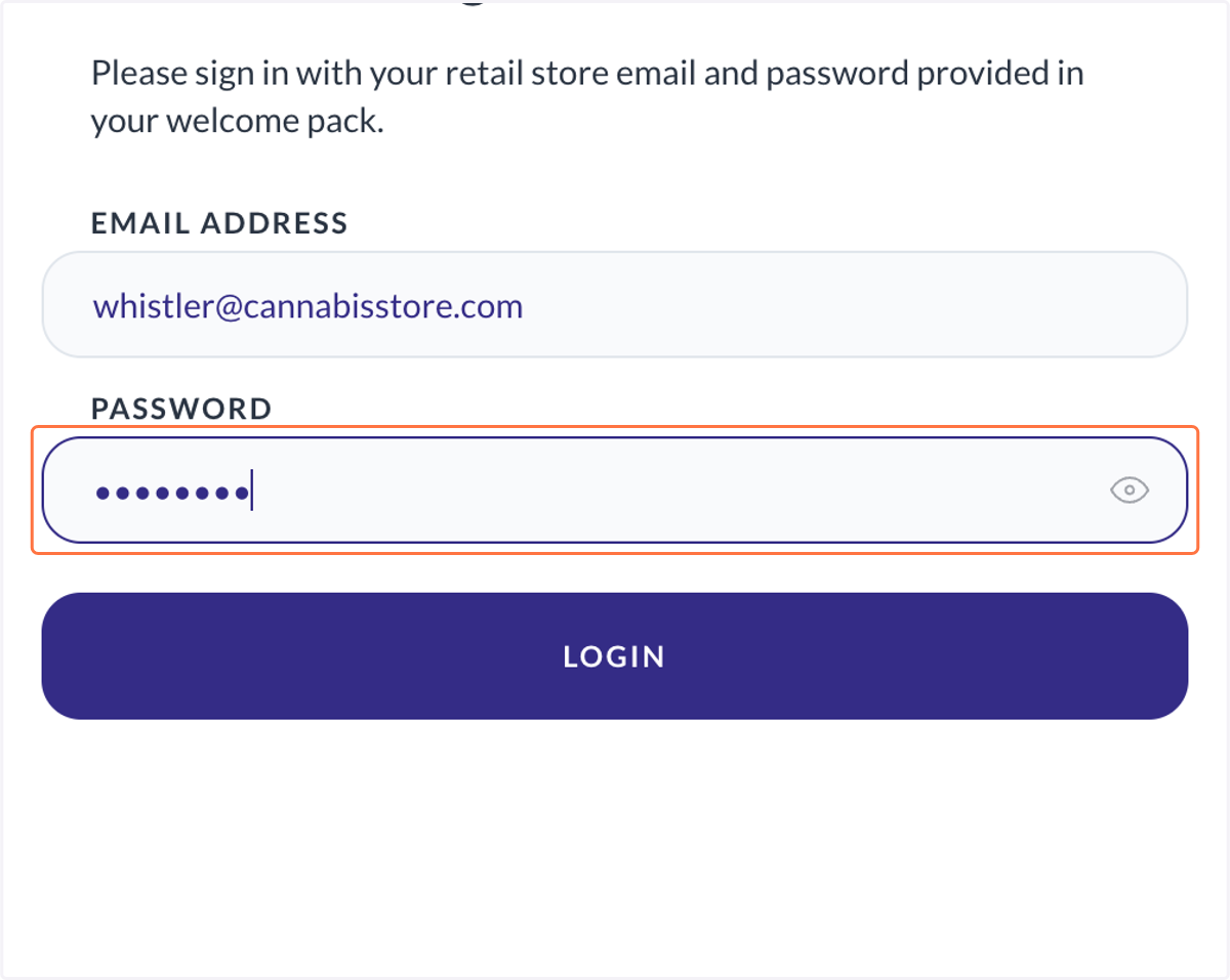 Type in your PASSWORD