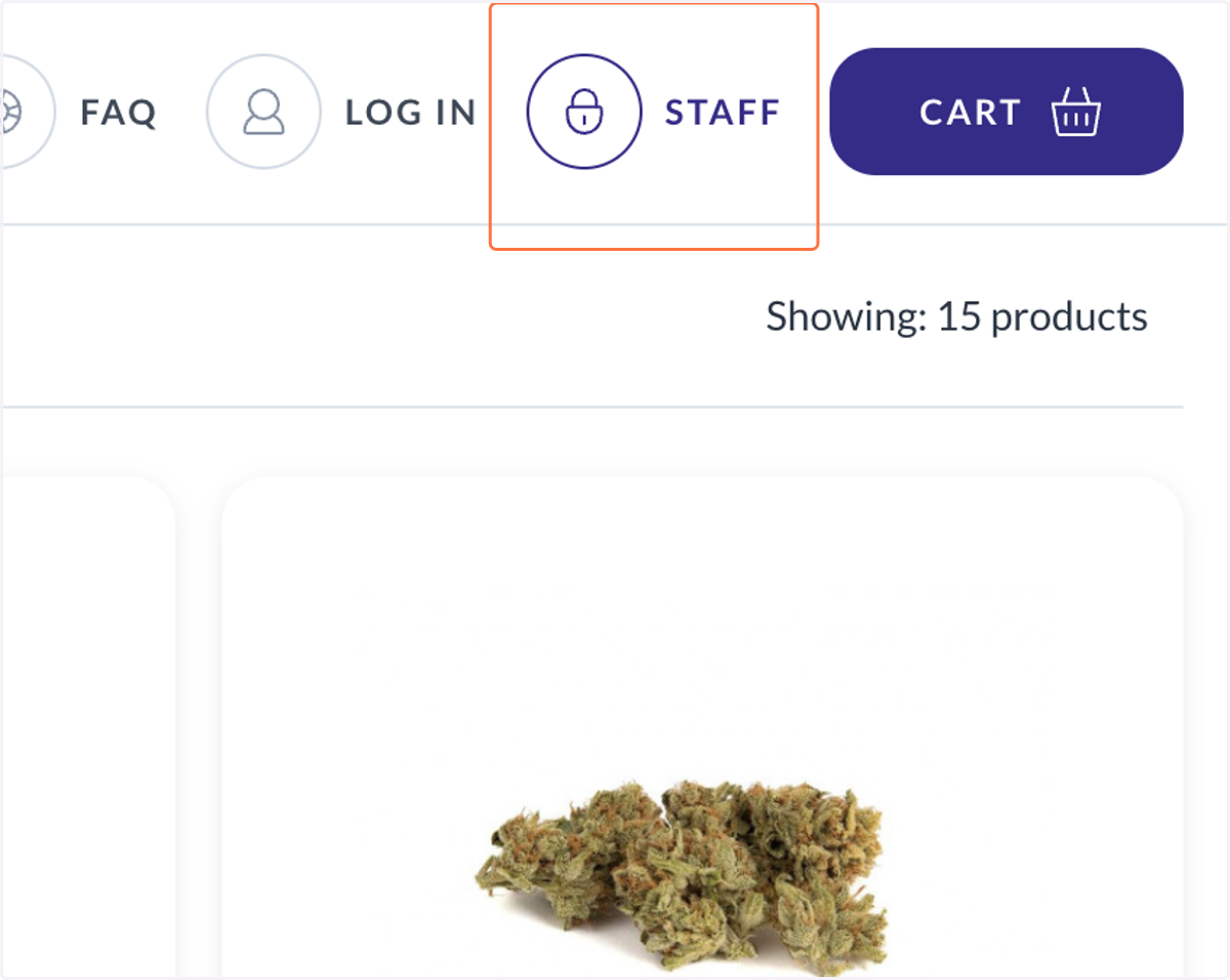 To sign into the STAFF PORTAL, Click on STAFF