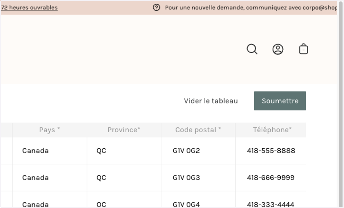 Cliquer sur "Soumettre"