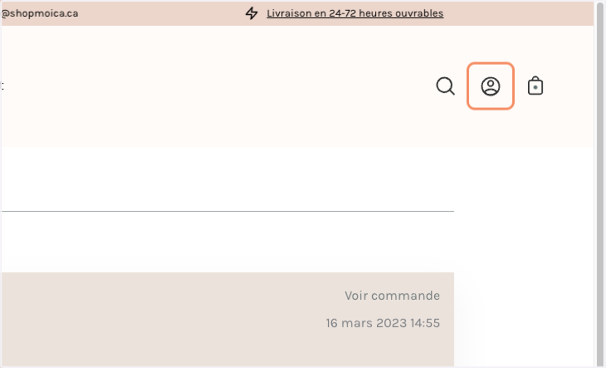 Se connecter à "Mon compte"