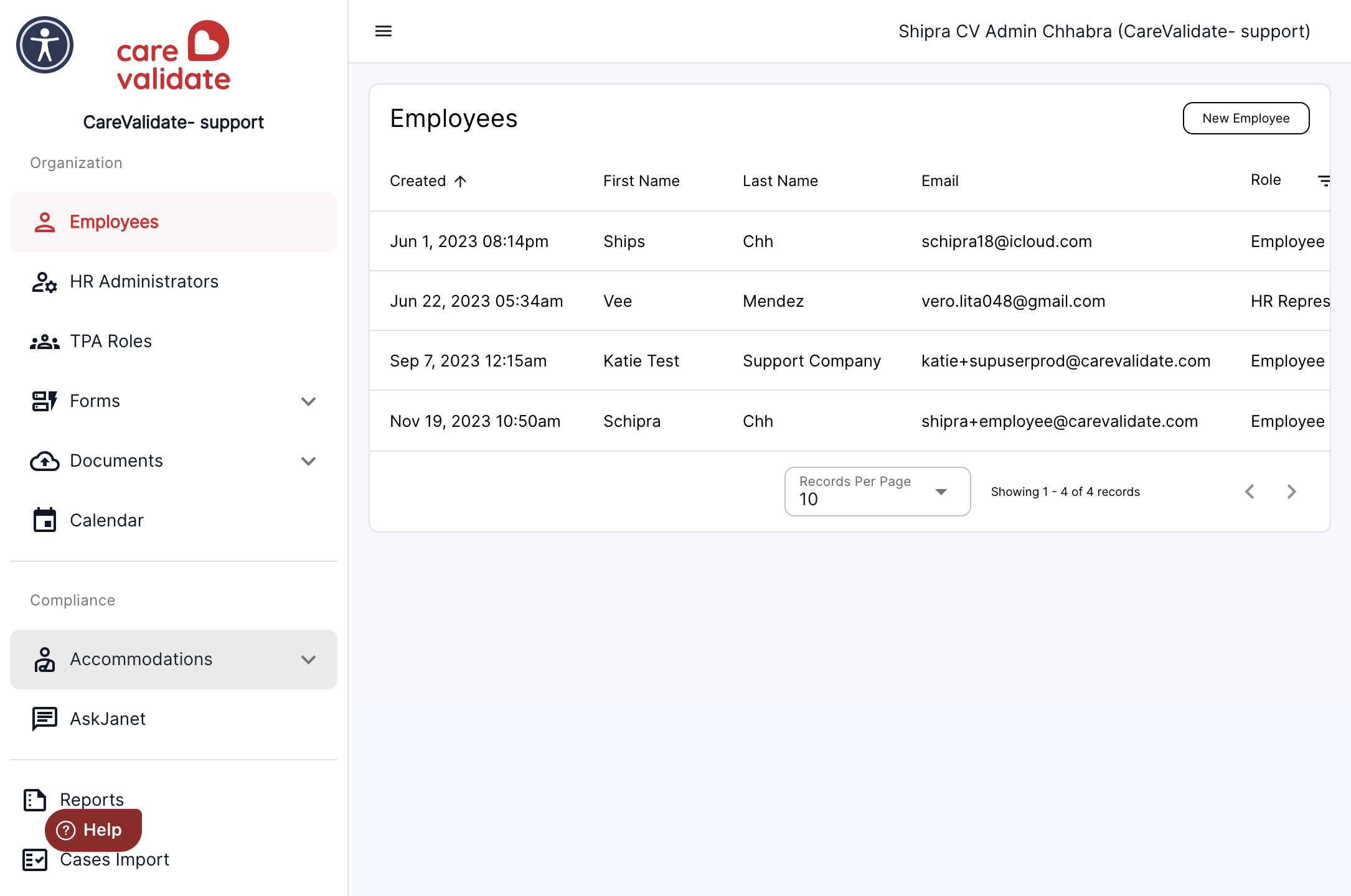 Click on the "Accommodations" tab in the left panel of the dashboard.