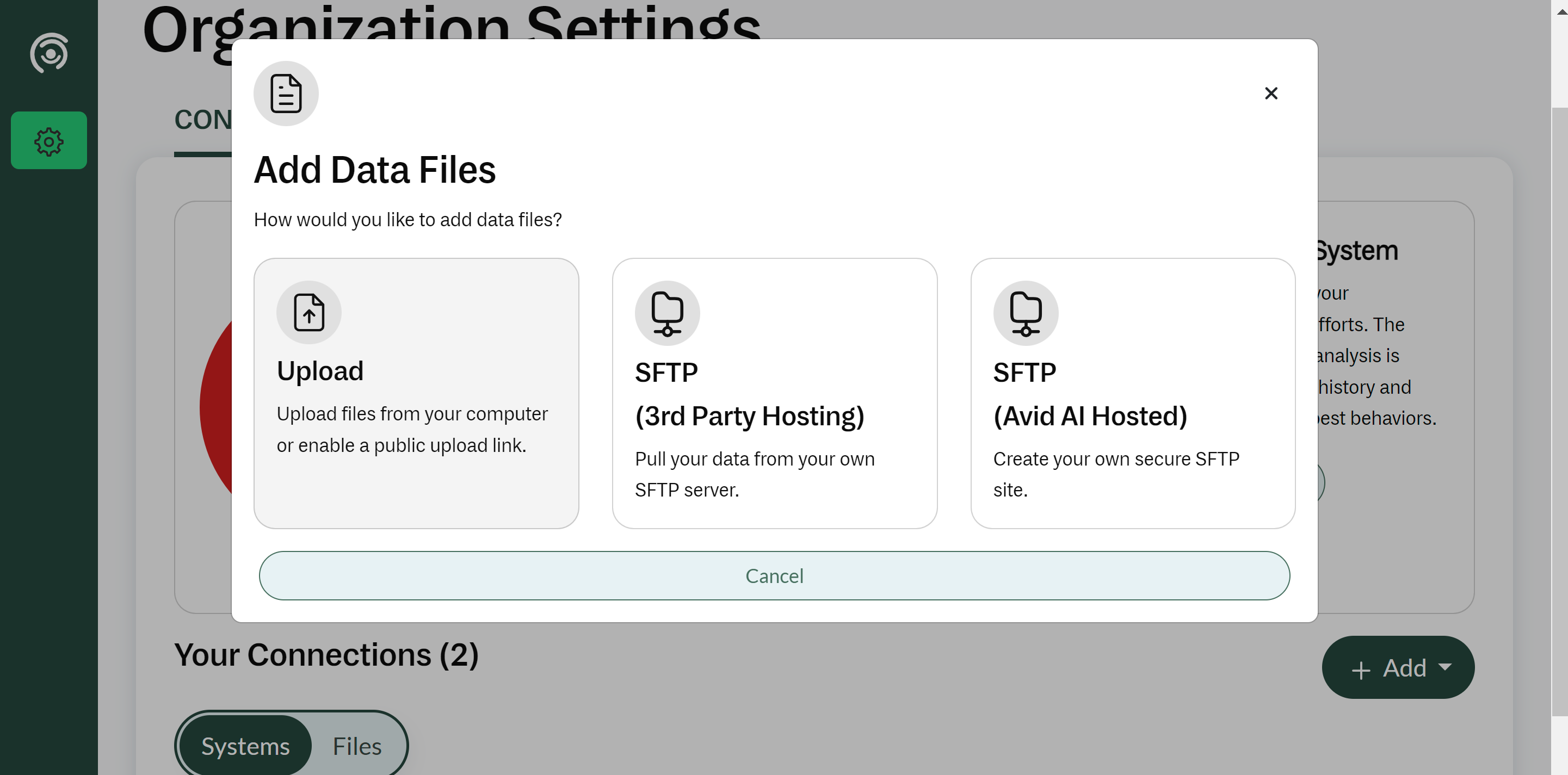 Manually upload supplemental files