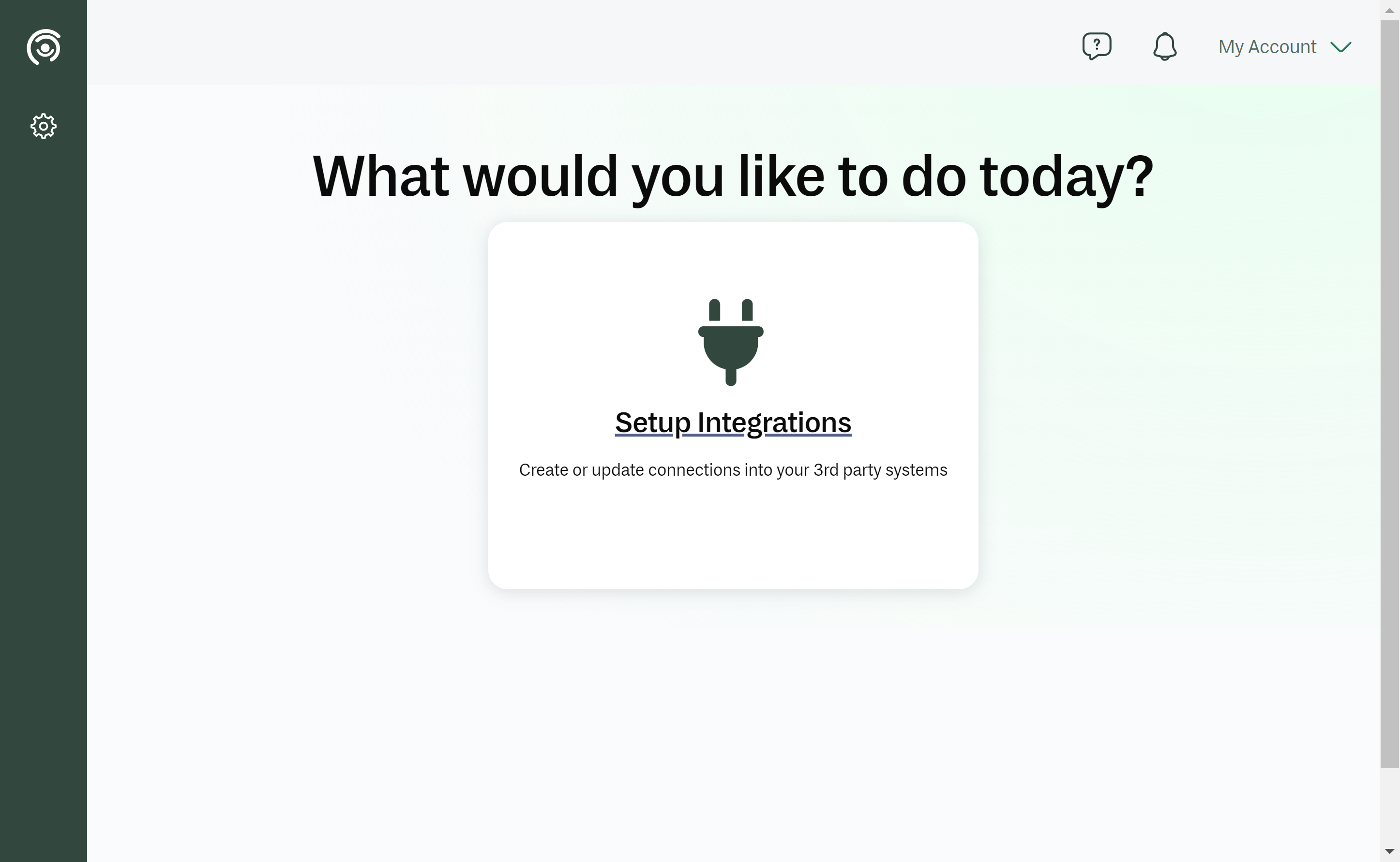 Click on Setup Integrations…