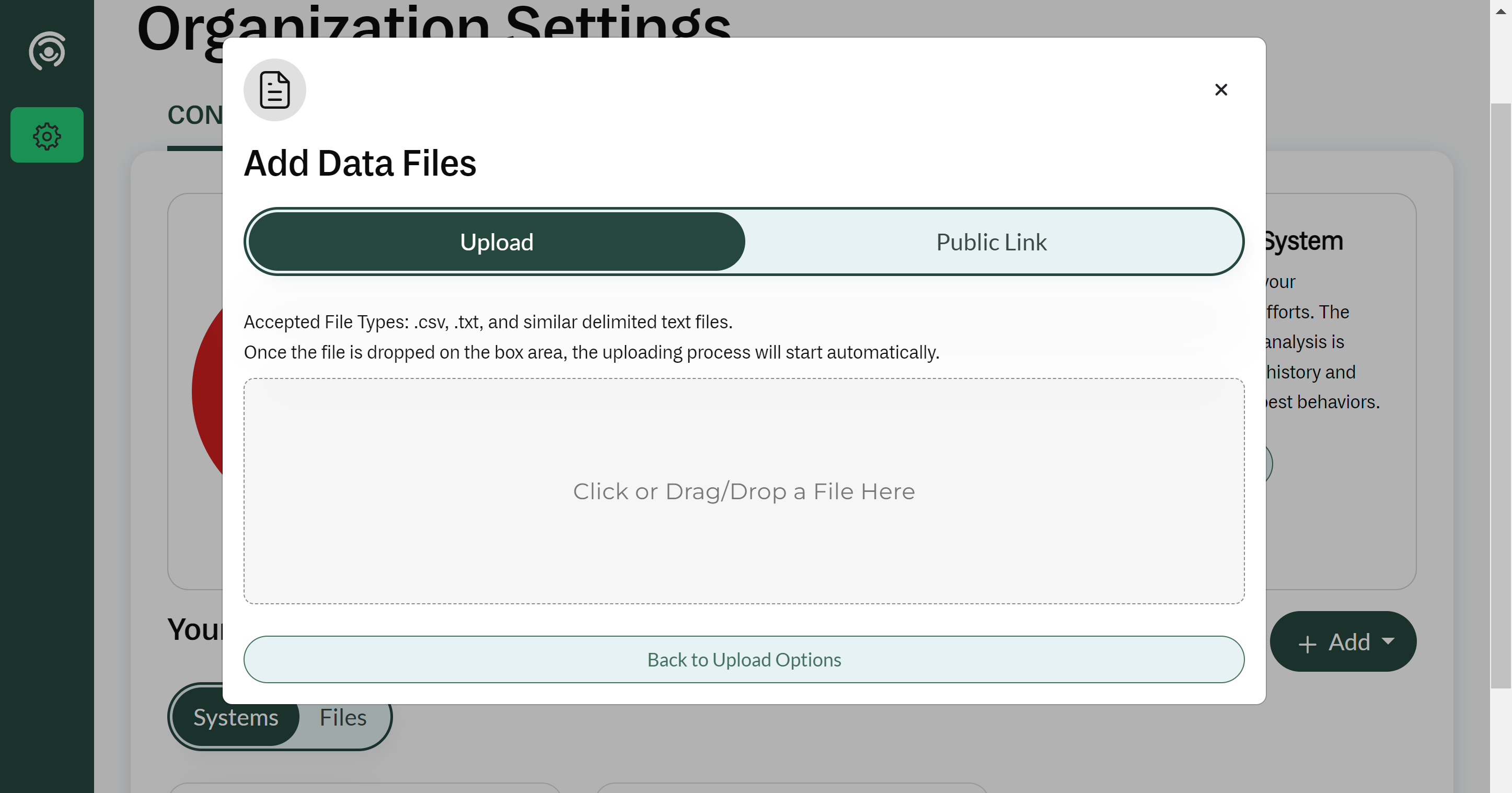 Choosing local files