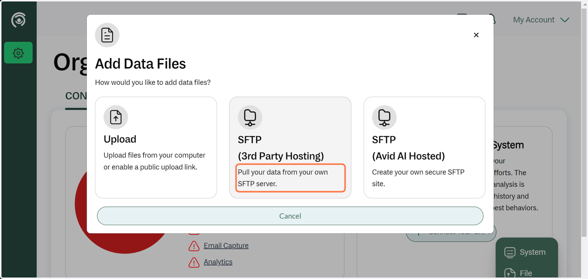 Three choices to share your files