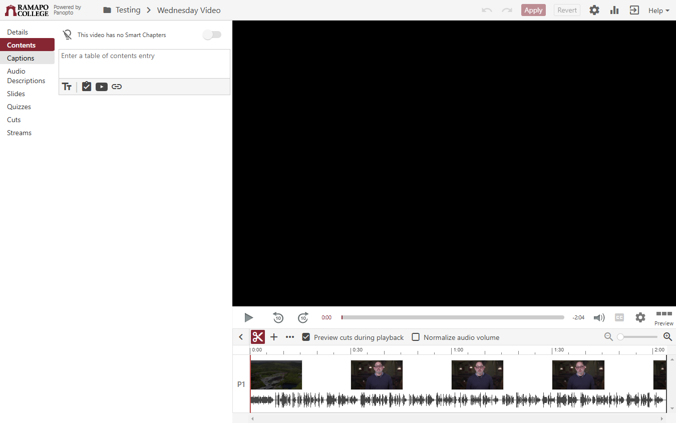 At the top left, select the Captions tab.