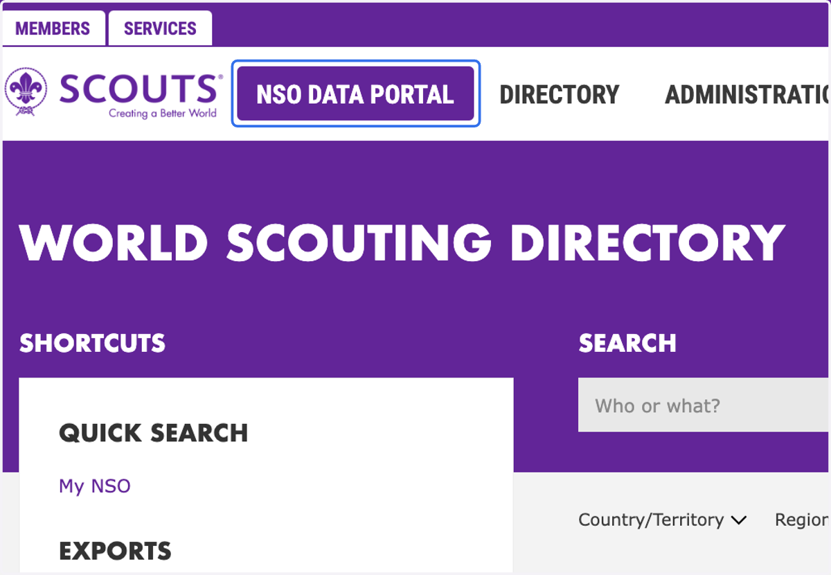 Navigate to the NSO Data Portal