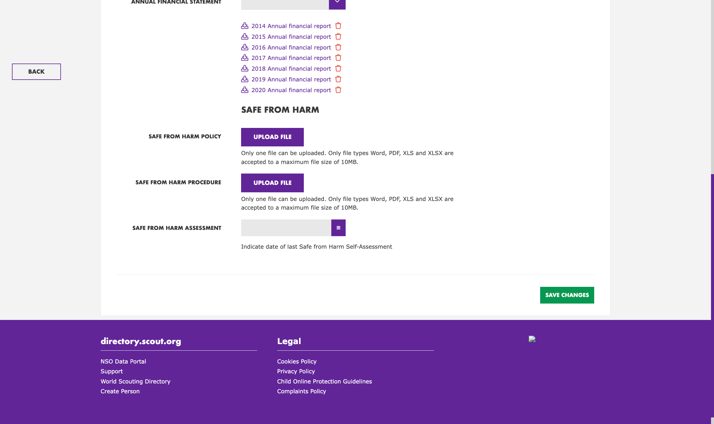 Click on "Save Changes"