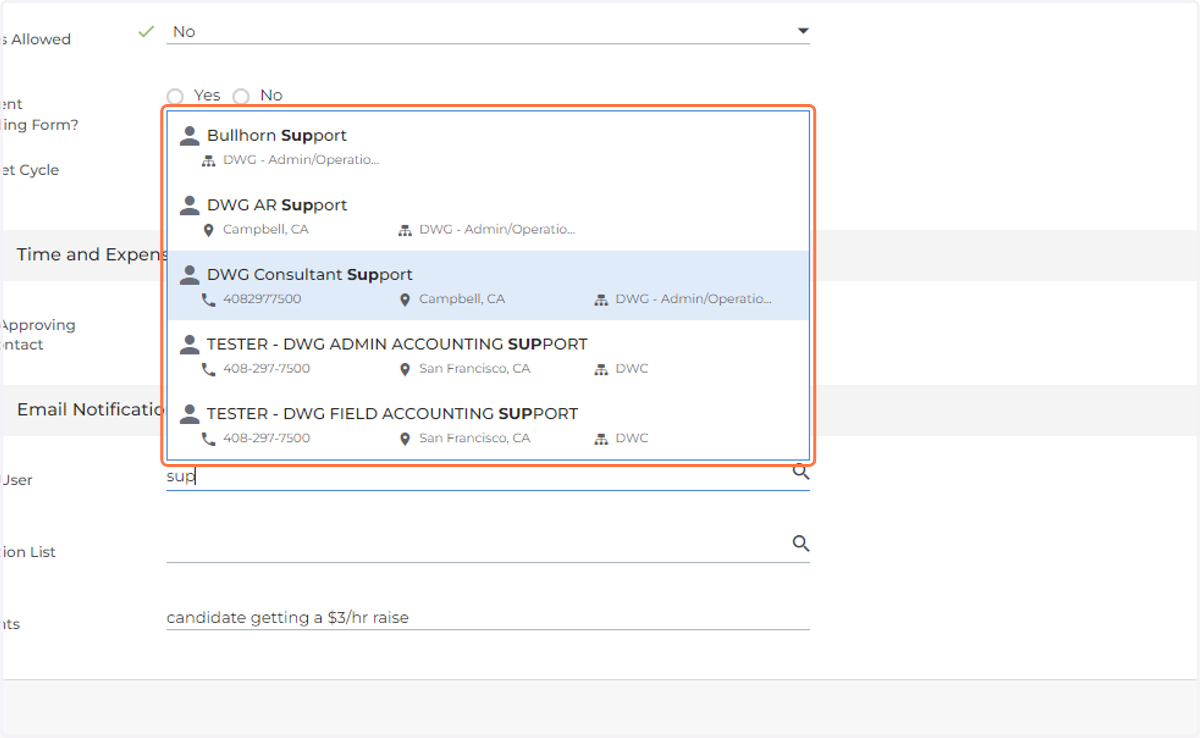 Add DWG Consultant Support on ANY Change Request