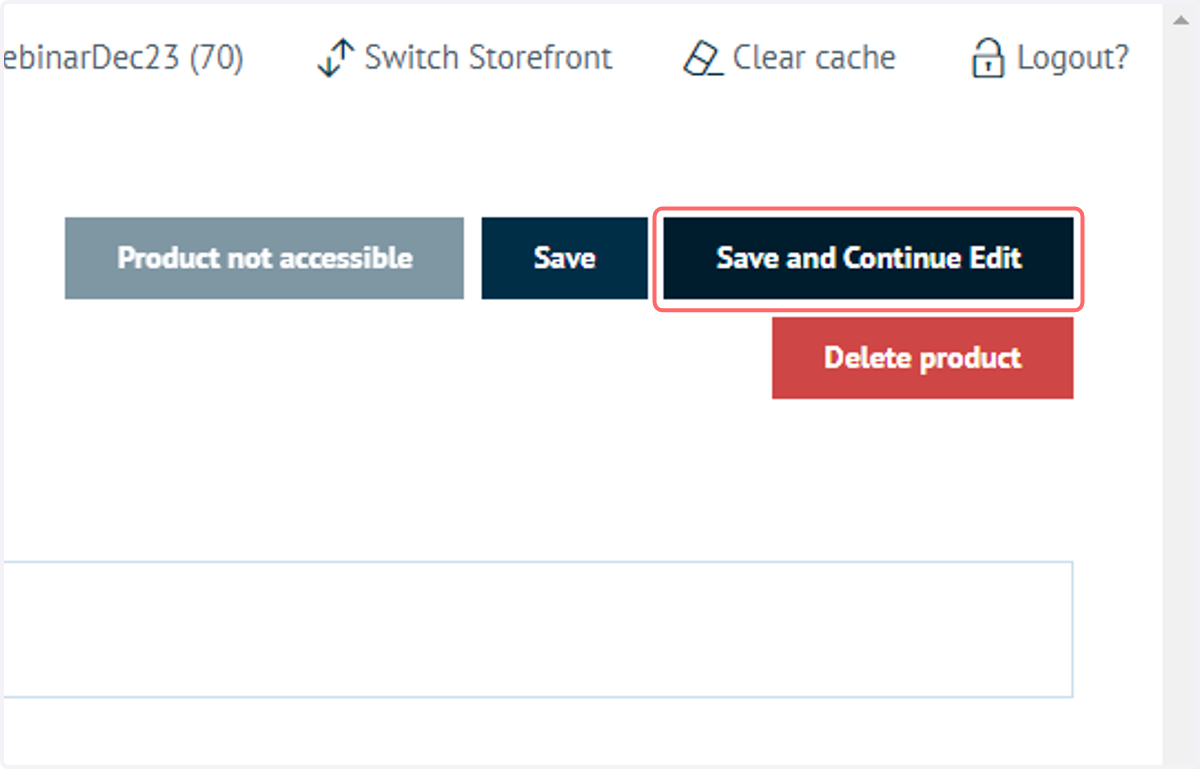 Click on Save and Continue Edit