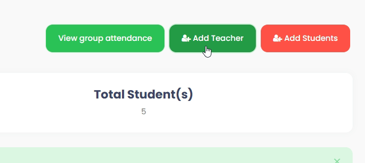 Untuk menambah guru, klik 'Add Teacher".