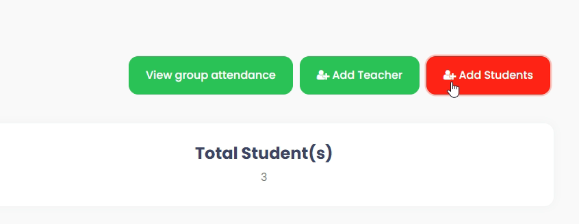 Untuk menambah pelajar, klik 'Add Students'.