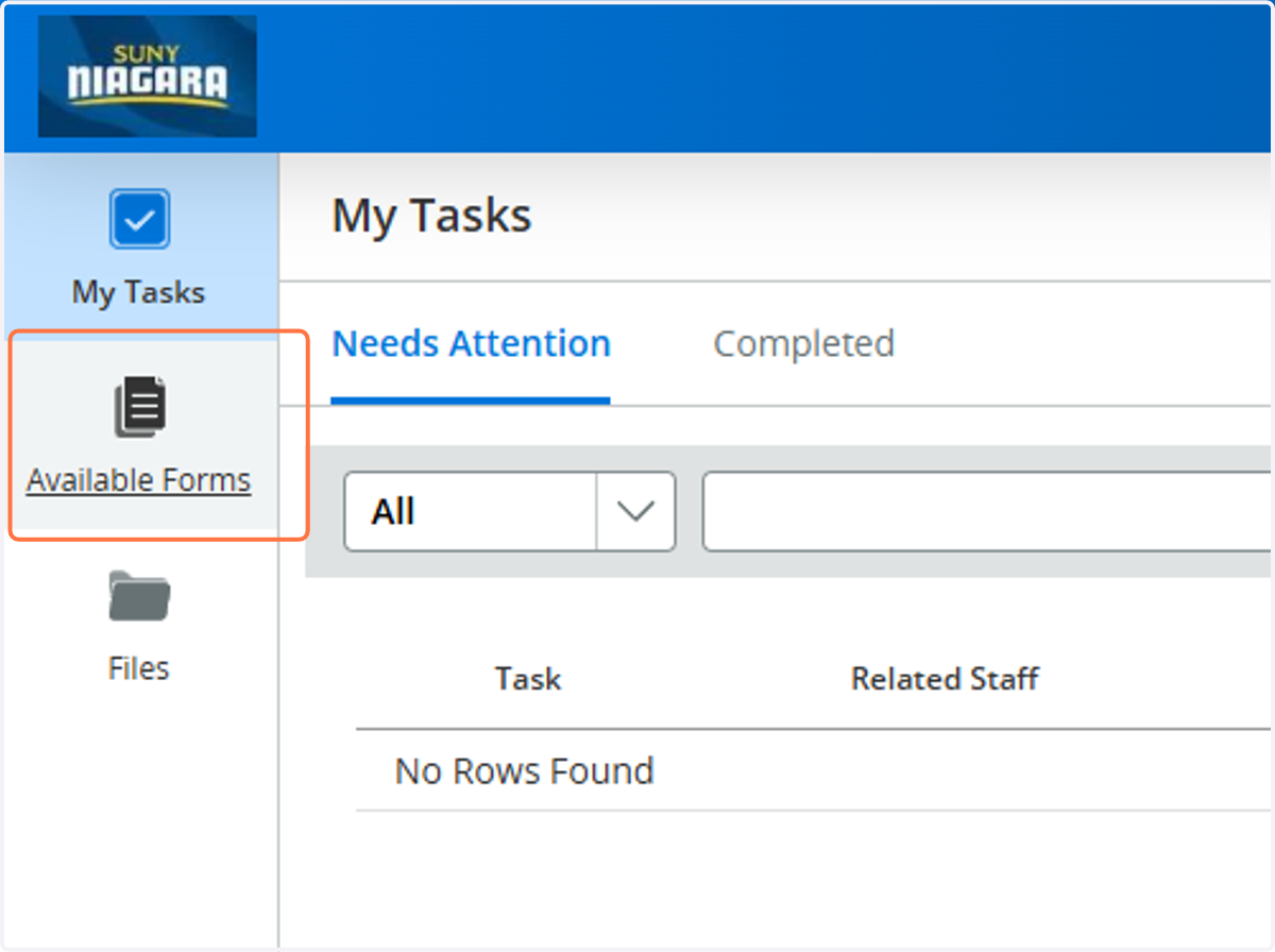 Click on Available Forms