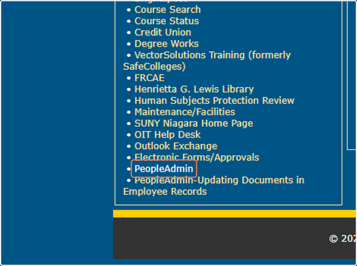 Click on PeopleAdmin
