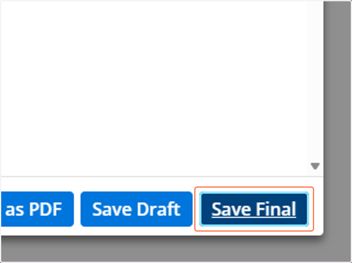 Click on Save Final