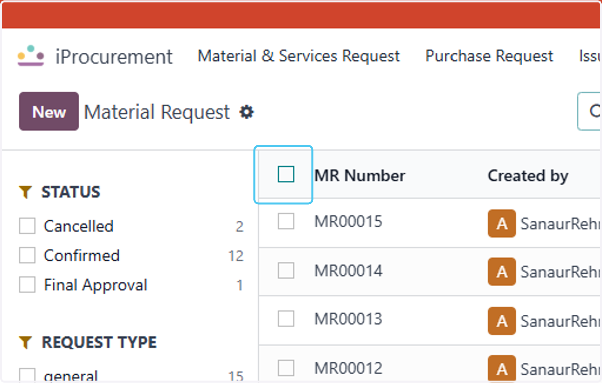 Click on Select all button to select the Report