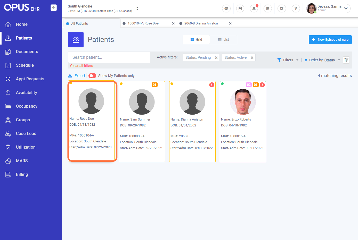Select the profile of the patient you wish to assign the badge to.