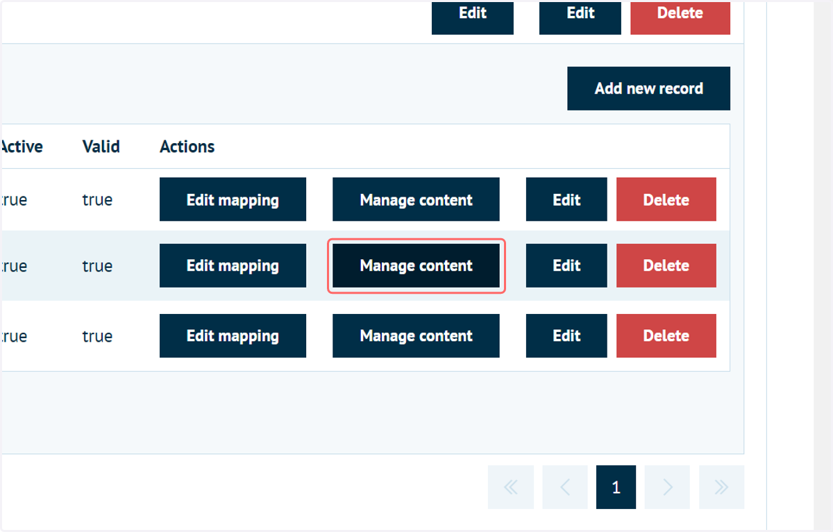 Click on Manage content for your Budget folder