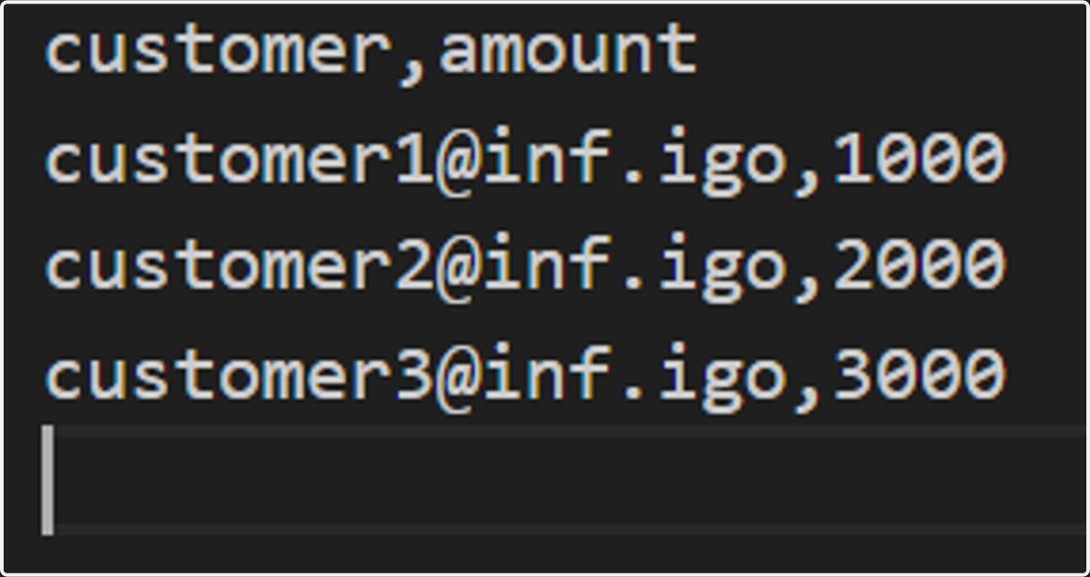 CSV format