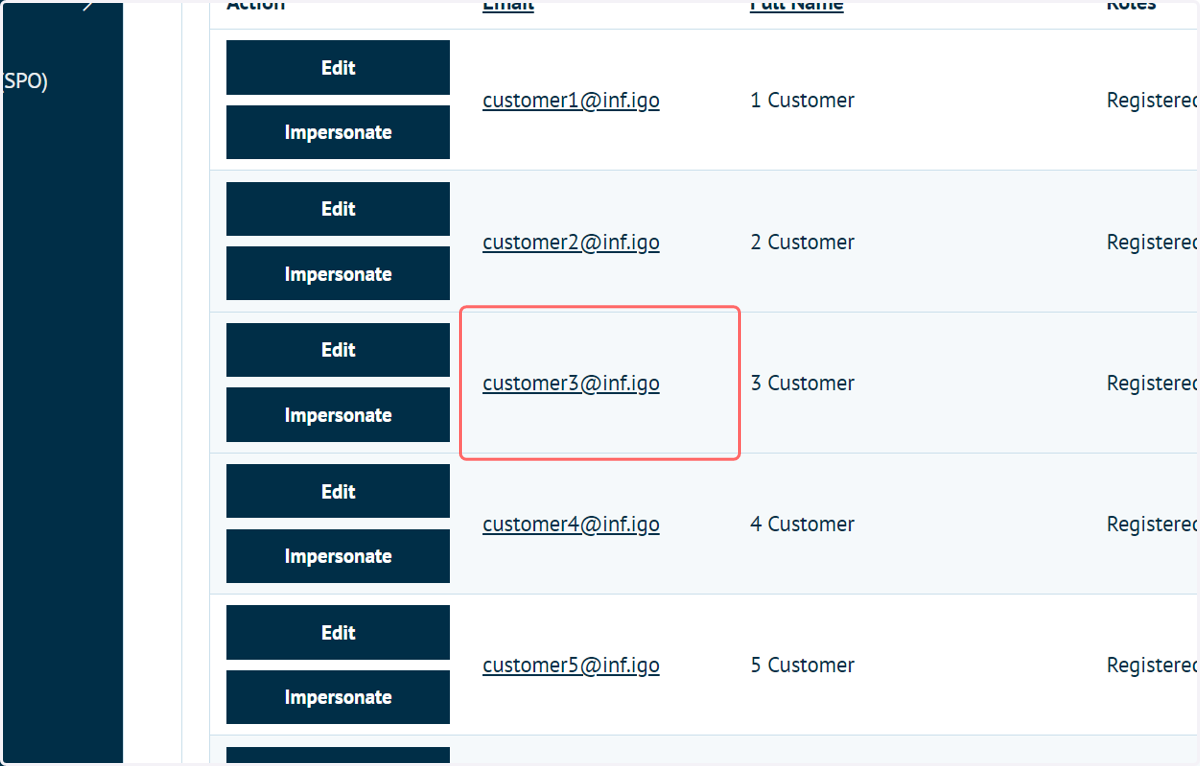 Customer data