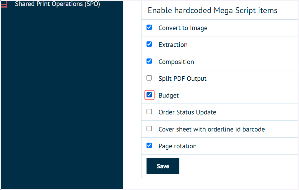 Enable Budget