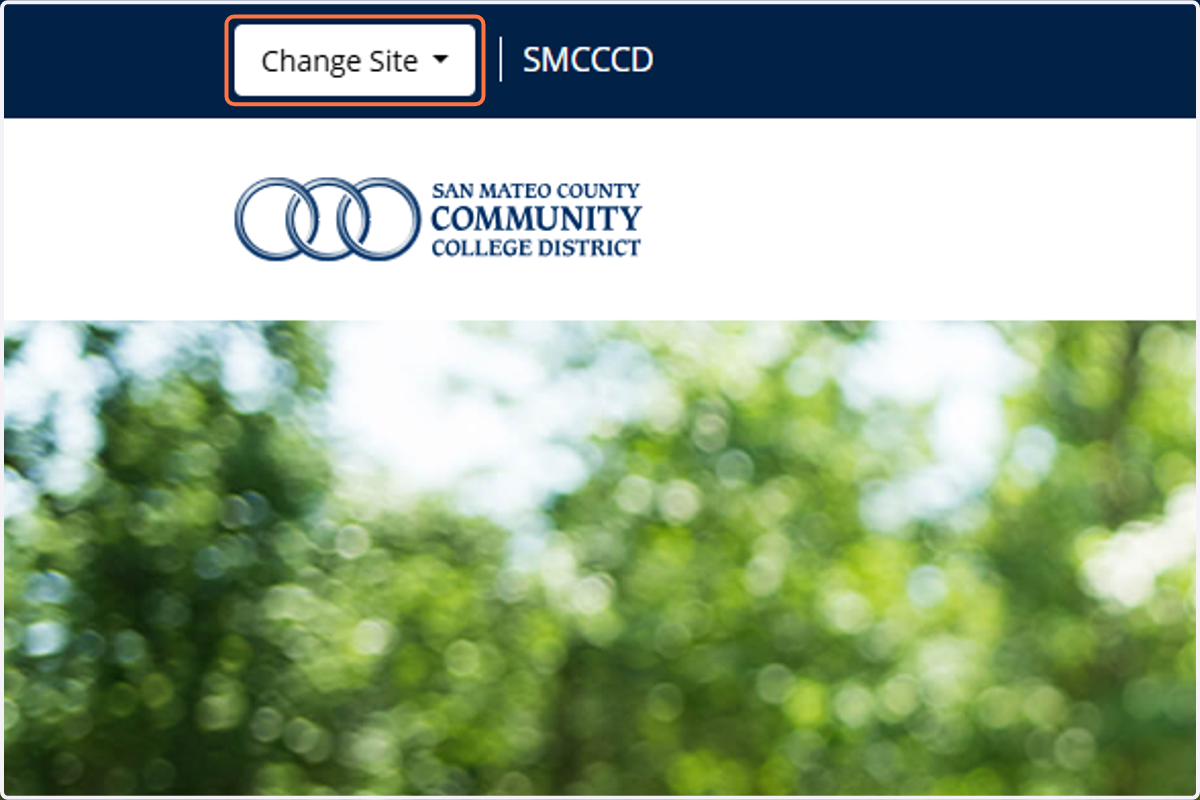 Click on Change Site
