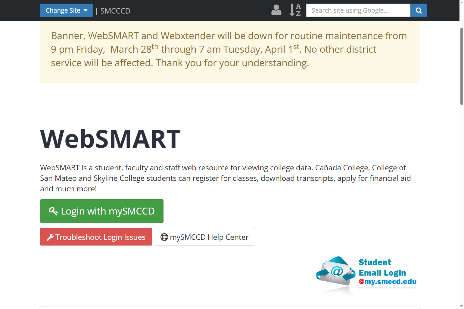 Click on Login with mySMCCD