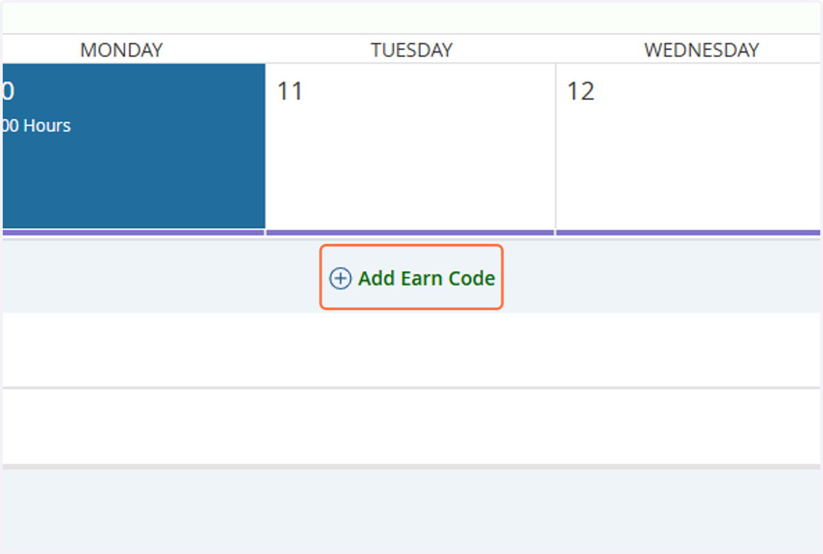 Click on "Add Earn Code" to include the overtime.