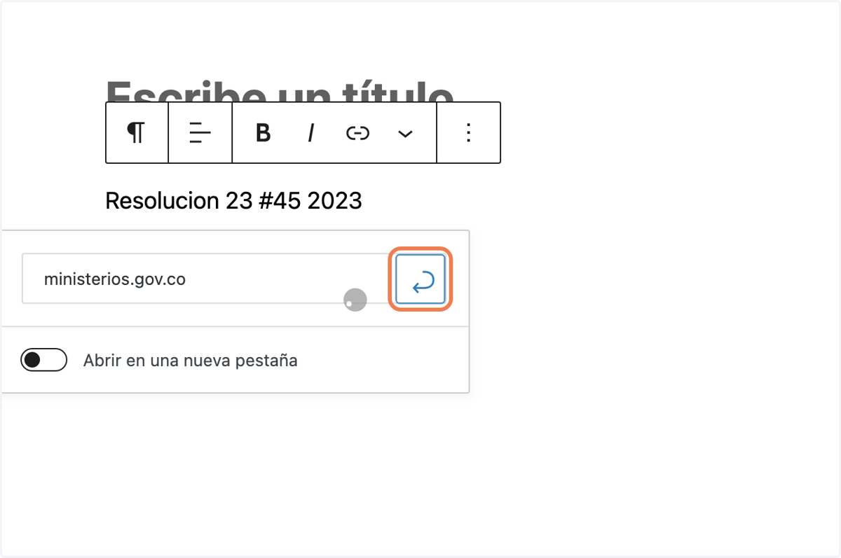 Click en Enviar o Guardar