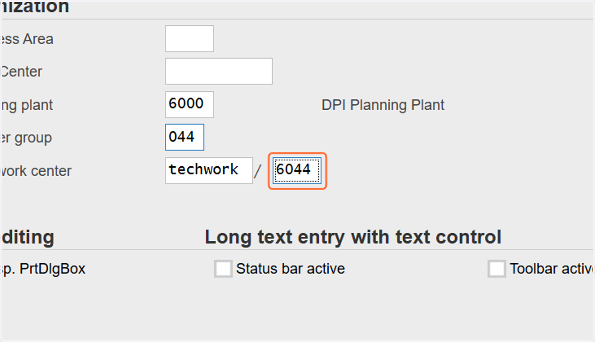 Input full Plant Code in Main Work Center 2nd Field (i.e Haywood = 6044)
