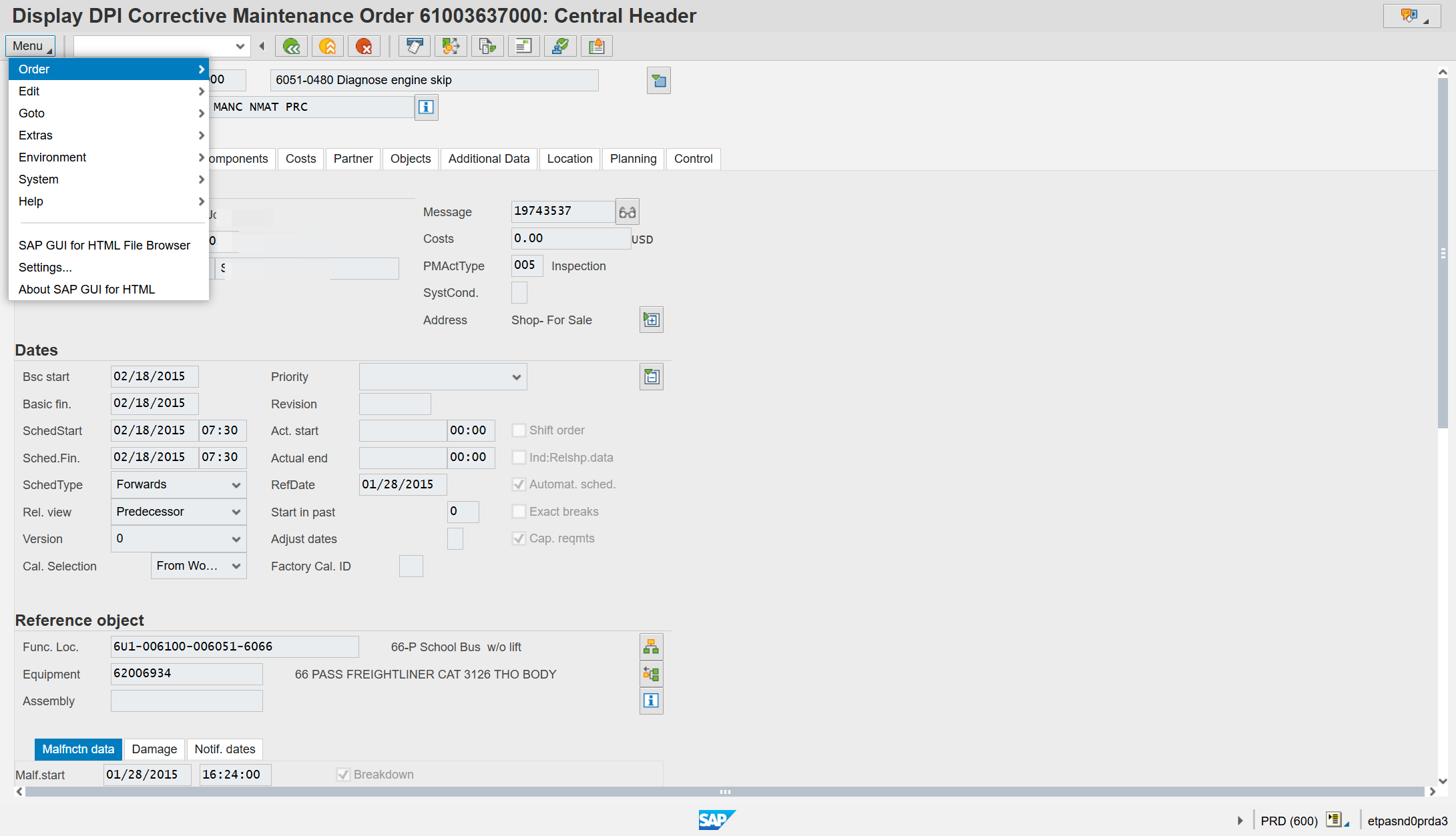 Click on Menu