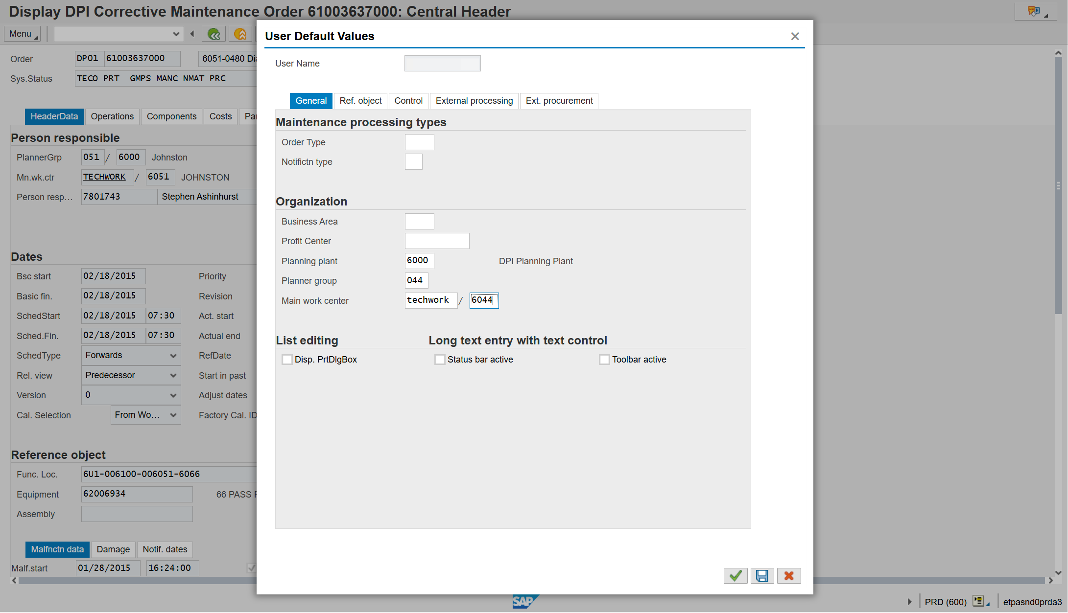 Click on Ext. procurement tab