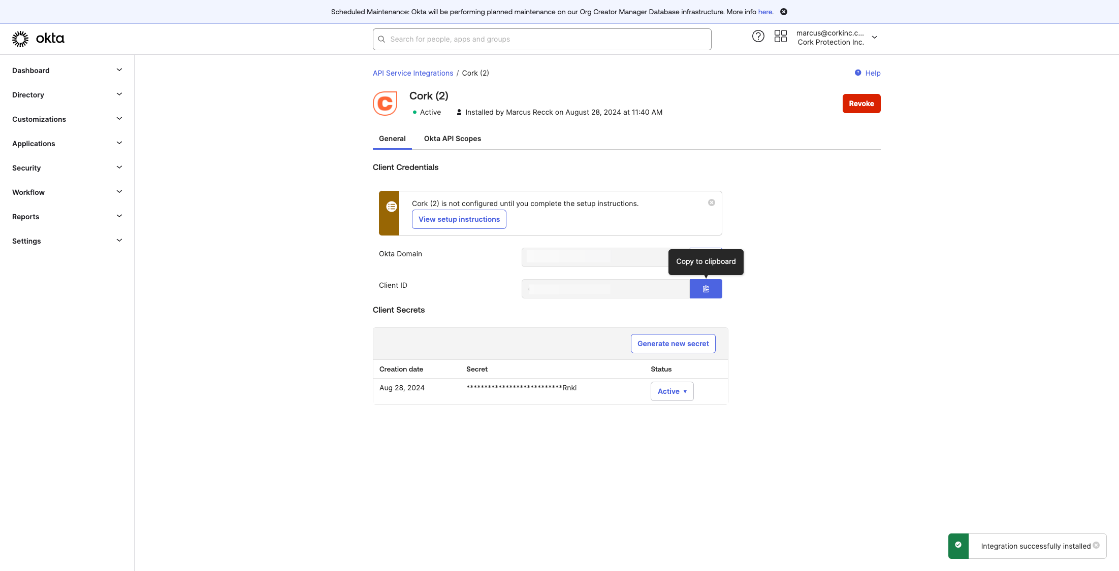Copy the client ID