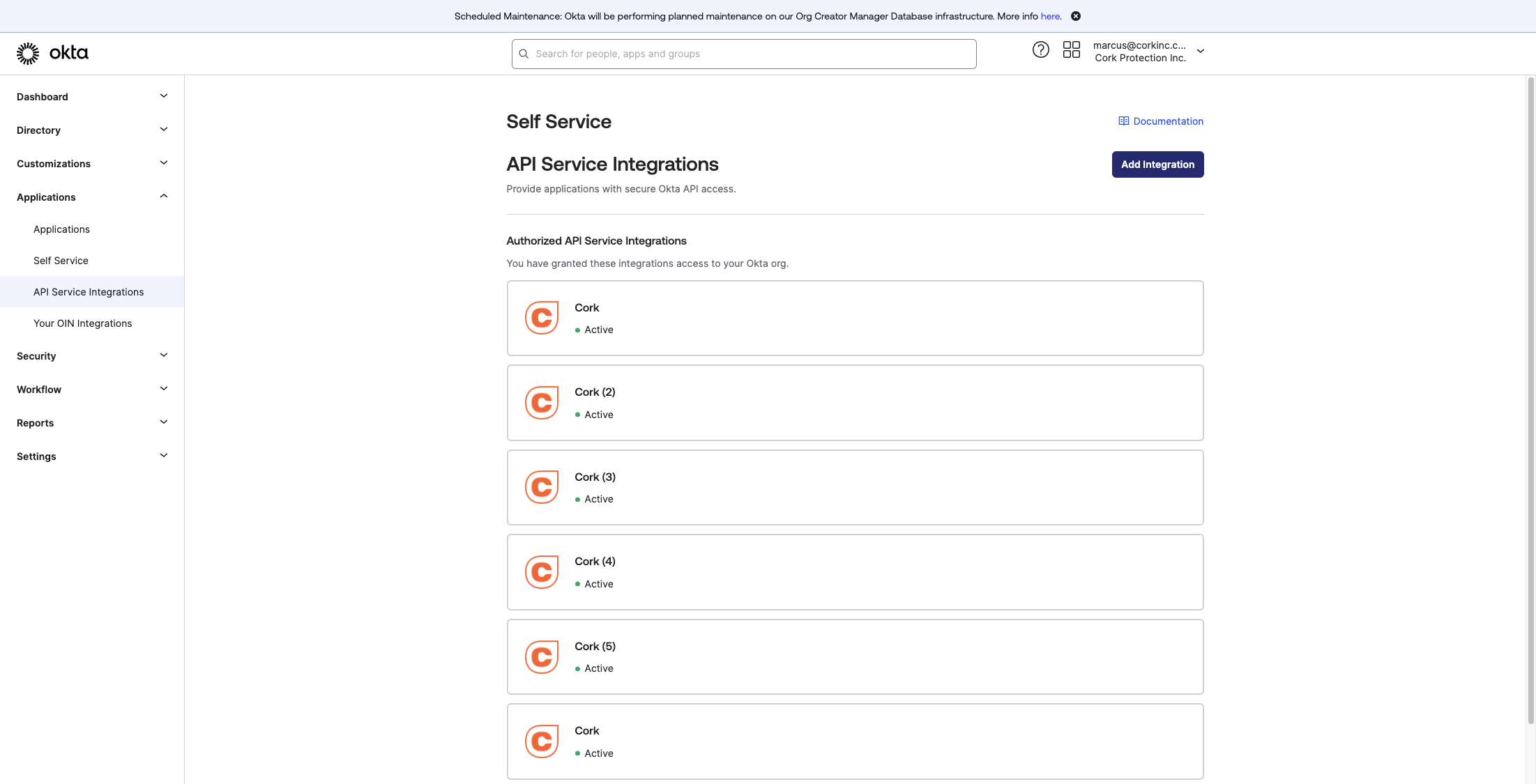 Click on Add Integration