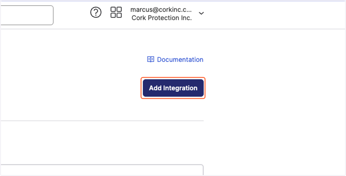 Click on Add Integration