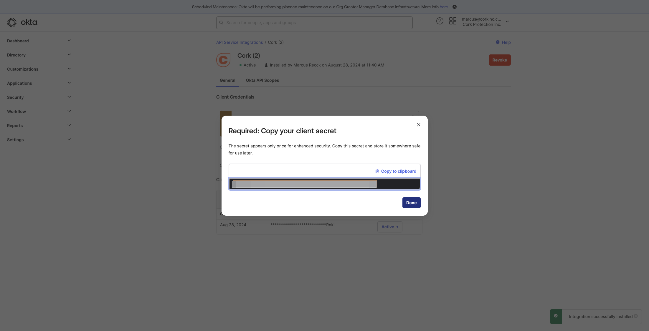 Click on Done