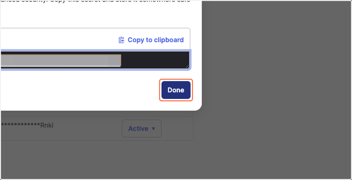 Click on Done