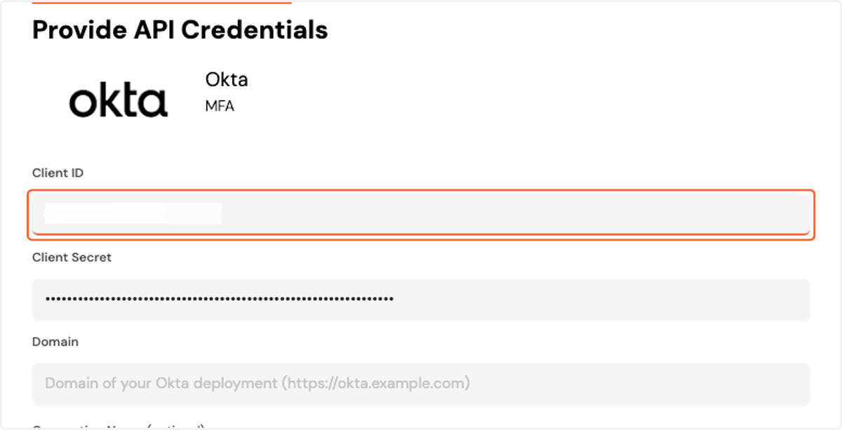 Paste the client ID