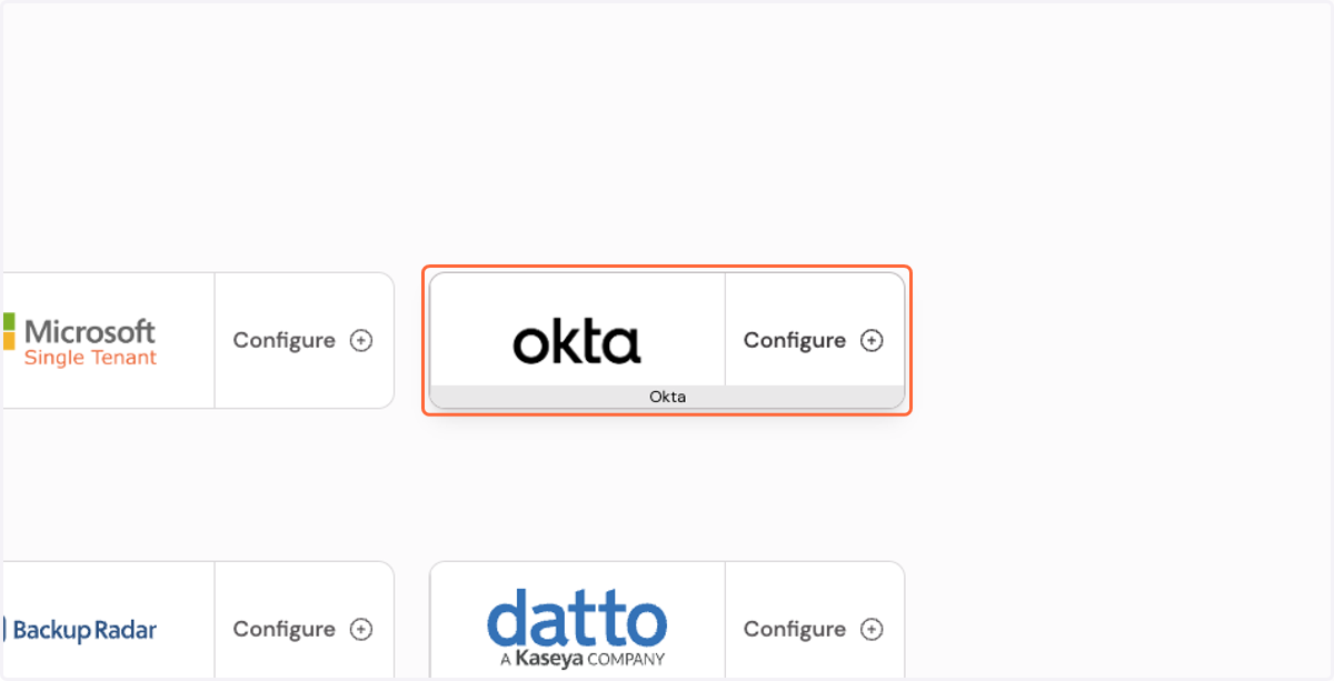 Click on Configure Okta integration…