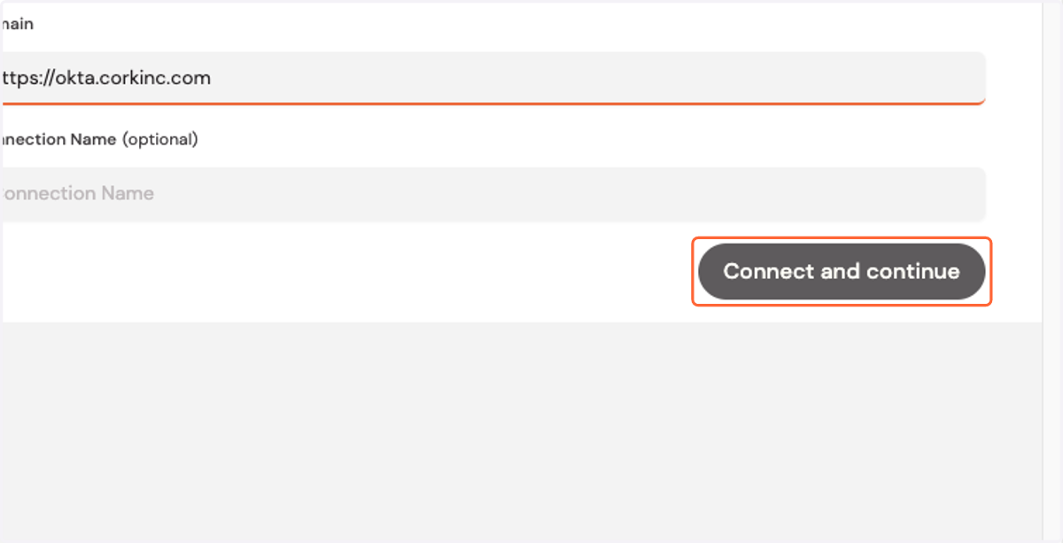 Click on Connect and continue