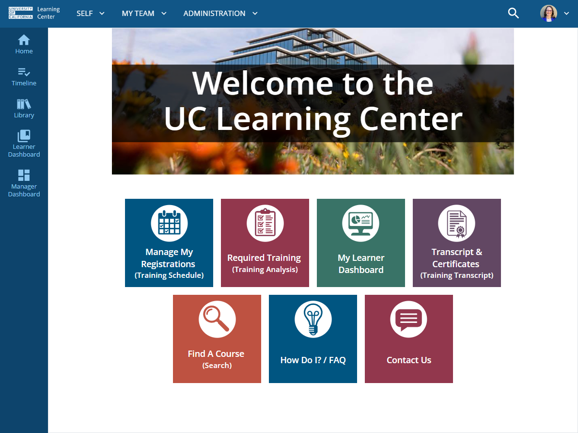 Click your Manager Dashboard to review other direct reports' training.